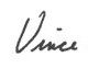 Vince's signature